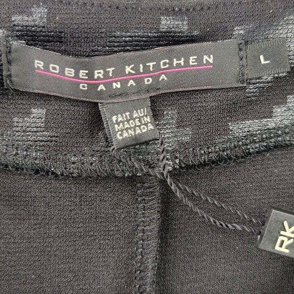 Robert Kitchen Womens Long Sleeve Houndstooth Dress Large Black Canada New - Picture 10 of 13